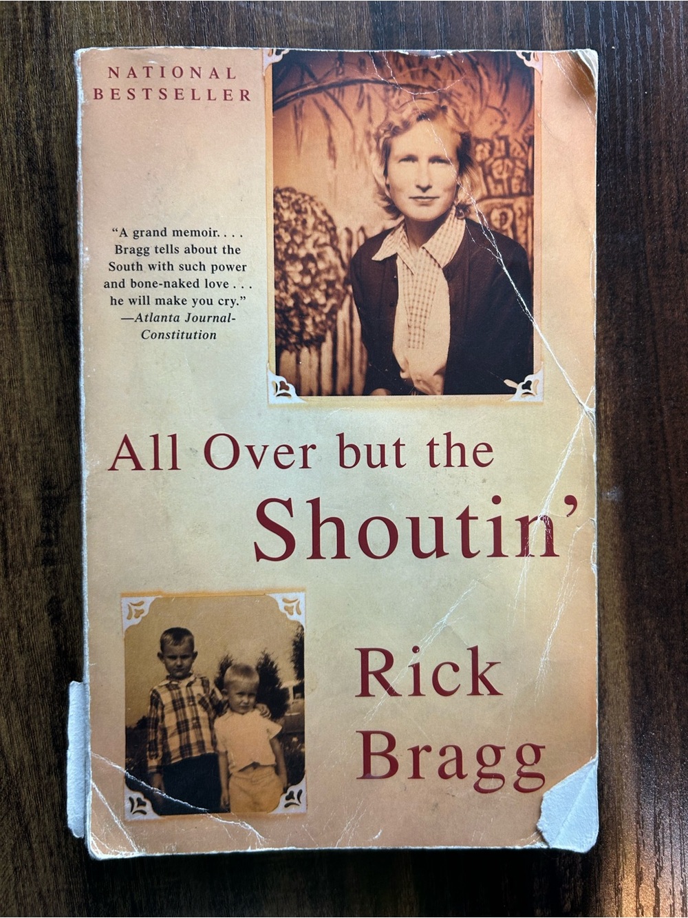 All Over but the Shoutin' by Rick Bragg - Beige Cover